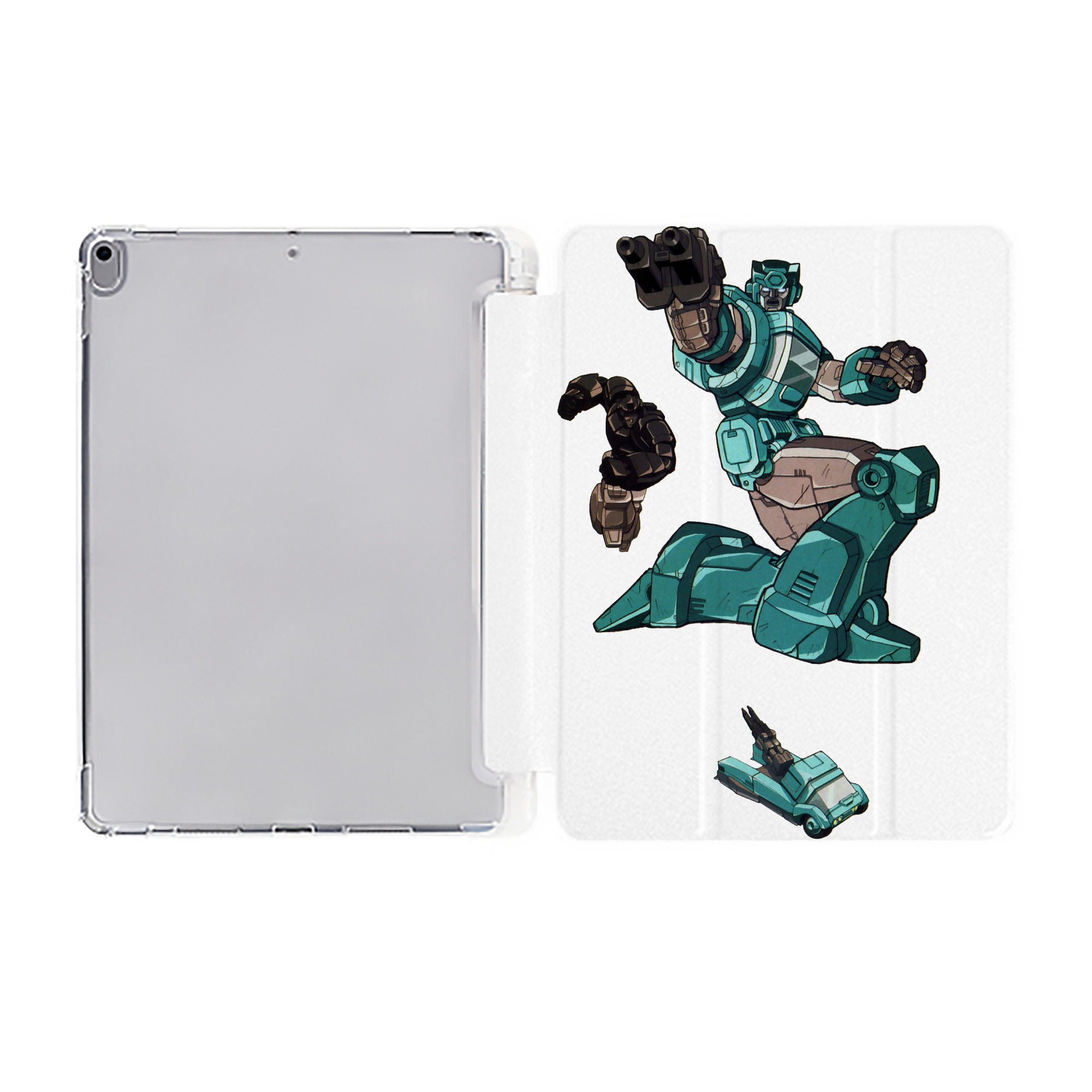 （画像用）  IPad ケース ペン収納付き 三つ折りスタンド PUレザー×シリコン 対応機種9.5/10.5/10.9インチ